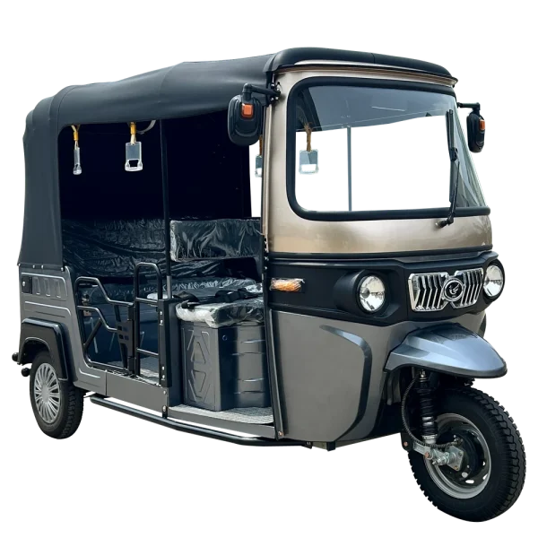 Tourist Tuk Tuk E6L Model – Face-to-Face Seating-6 Tourist Tuk Tuk E6L Model – 6-Seater Face-to-Face Seating | 4kW Motor | Dual Swing Arm Suspension