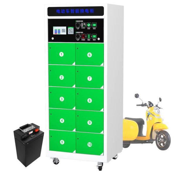 10-Slot EV Battery Swapping Station for Electric Vehicles