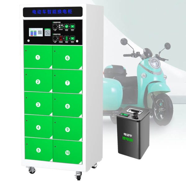 10-Slot EV Battery Swapping Station for Electric Vehicles