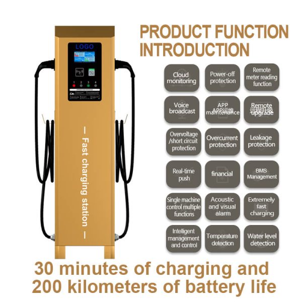 Fast EV Charging Station with 4 Charging Guns